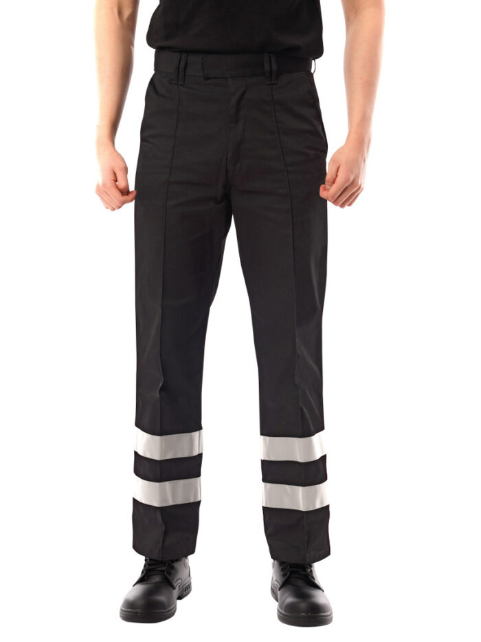 Benchmark T35 - Men’s Reflective Classic Work Trouser in Black