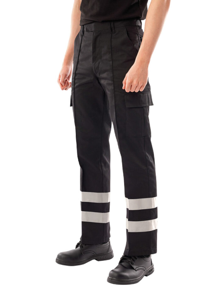 Benchmark T27 Reflective Cargo Trouser in Black